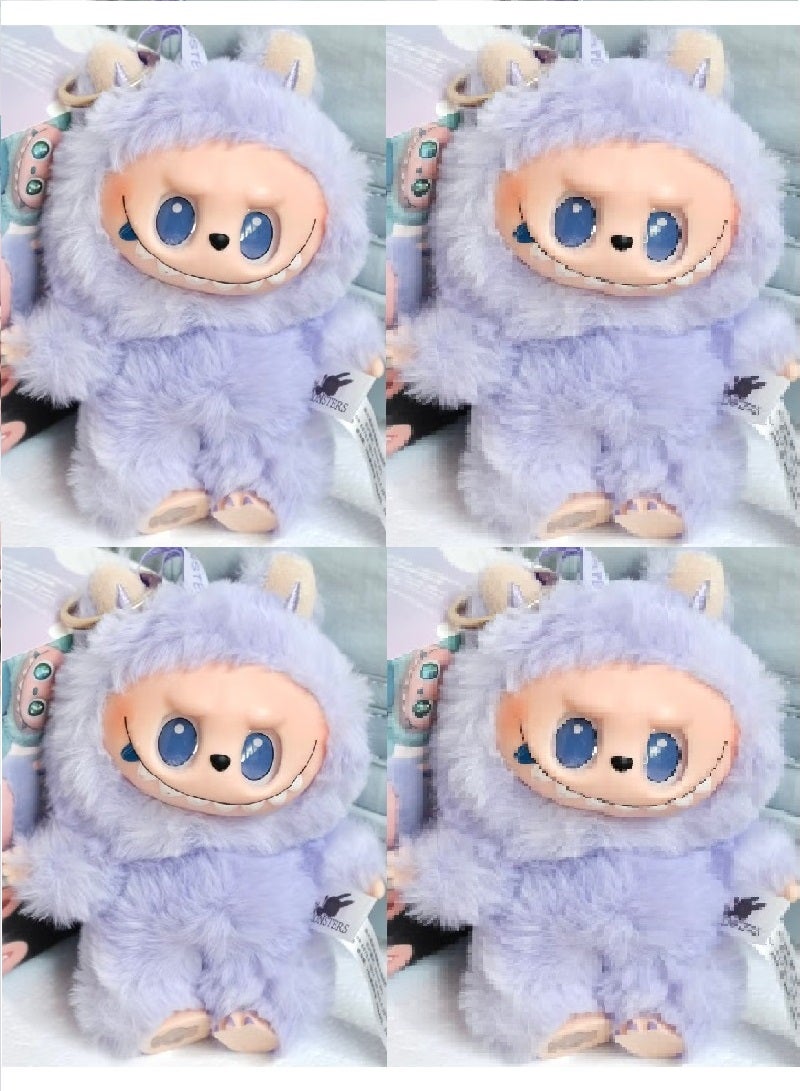 Pop Mart x Bobo & Coco Labubu Plush Keychain – Luck Purple Limited Edition Gift of FortunePack Of 4