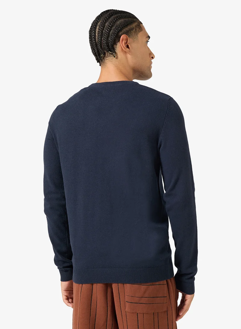 JJ Rebel Knit Neck Long Sleeve Sweater