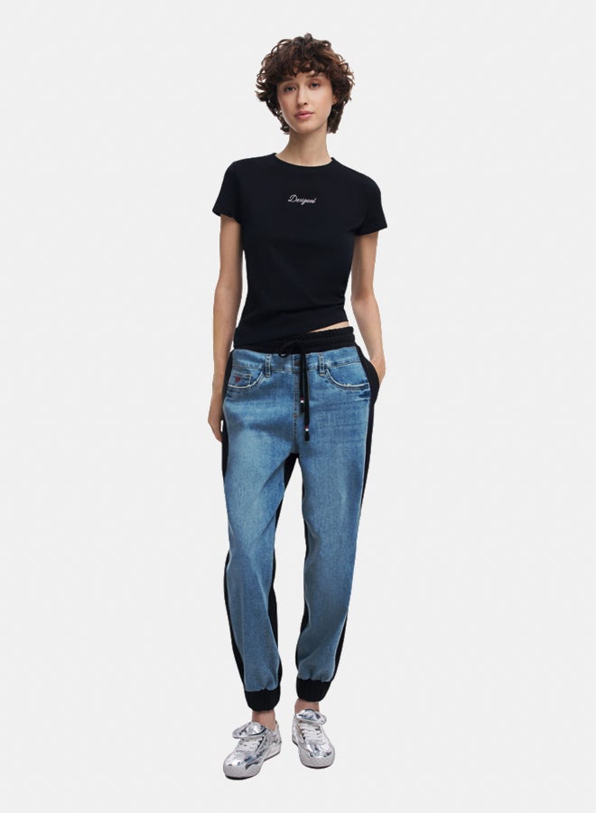 DESIGUAL Contrast jogger jeans - Image 1