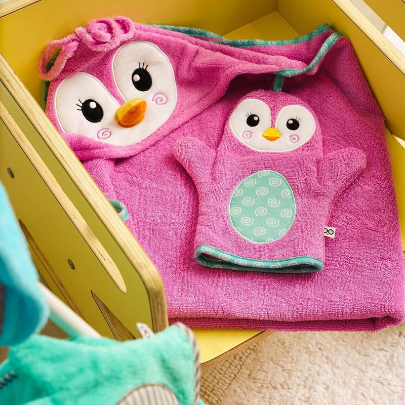 Zoocchini Towels, Model Serviette de bain bébé Pingouin - Image 4