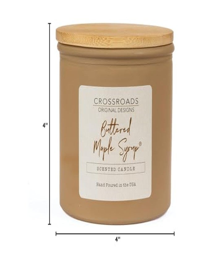 كروس رودز شمعة زجاجية ملونة برائحة شراب القيقب بالزبدة من كروس رودز، 14 أونصة - Image 2