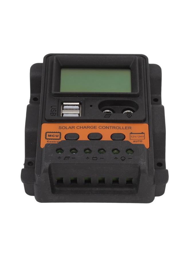 Thoraya 12V 24V Dual USB Solar Charge Controller PWM Photovoltaic Solar Panel Charge Regulator with LCD Display 30A  - Image 5
