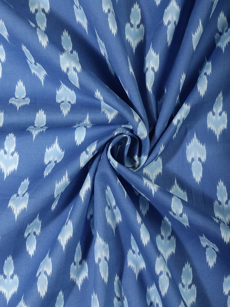 أيه كيه إس Blue Ikat Weave Print Fabric