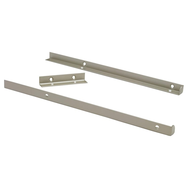 ClosetMaid ClosetMaid SuiteSymphony Top Shelf Support Bracket Kit Add On Accessory Shelf Hardware Set for Top Shelf Satin Nickel 