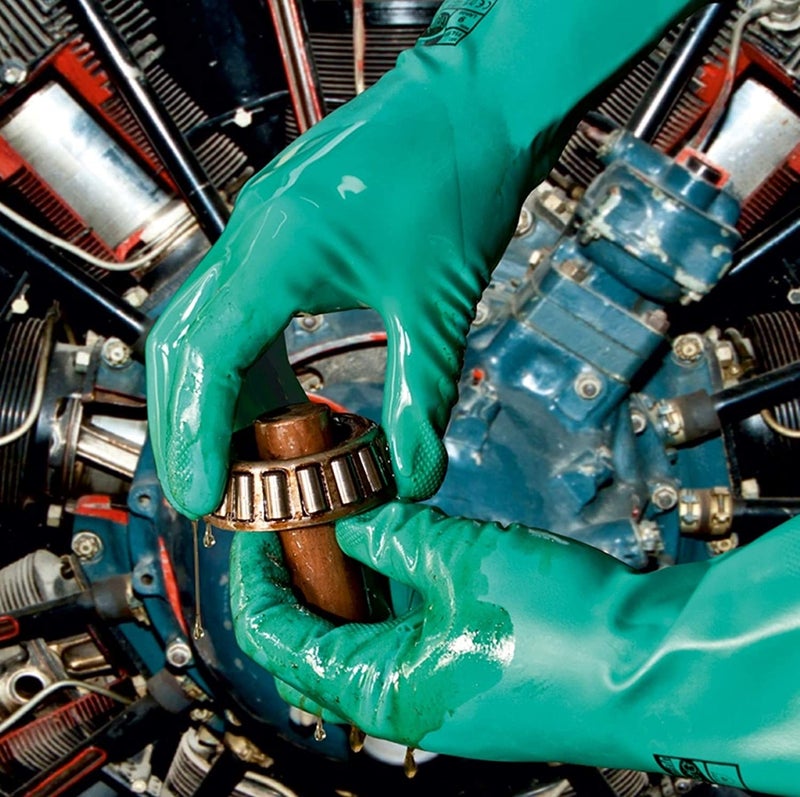 Urban Mediquip® Multipurpose Nitrile Solvent Chemical Resistant Rubber Hand Gloves Industrial Purpose Material Handling Janitorial Construction Activities - Image 3