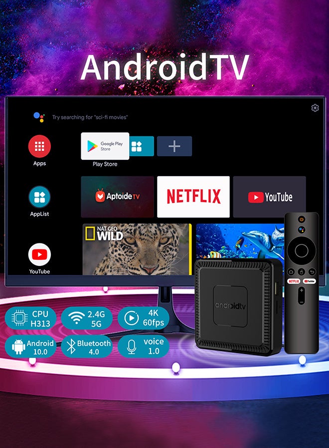 Q7 Android 10 Smart TV Box Support WiFi 6 Voice Control 4K Ultra HD Picture Quality Bluetooth 5.2 Set Top Box  - Image 2