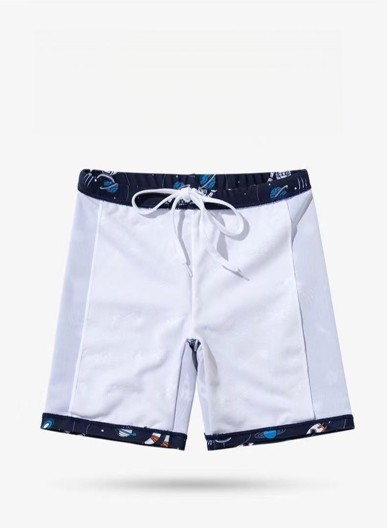 2023 Children's Sunscreen Quick-Drying Swimsuit Swimming Training Hot Spring Suit Professional Five-Point Boy Short-Sleeved Split Suit  - Image 3
