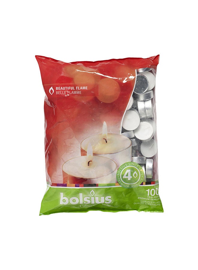 BOLSIUS Bag Of 100 Tealight Candles 4-hour Burn Time 