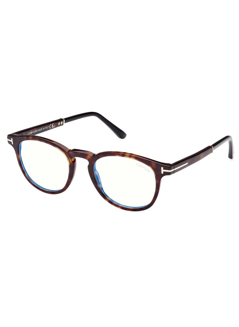 TOM FORD Unisex Round Shape Resin Eyeglass Frames - FT5891-B05649 - Lens Size: 49 Mm - Image 1
