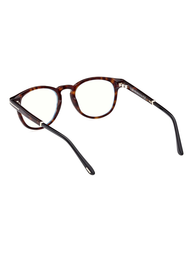 TOM FORD Unisex Round Shape Resin Eyeglass Frames - FT5891-B05649 - Lens Size: 49 Mm - Image 5