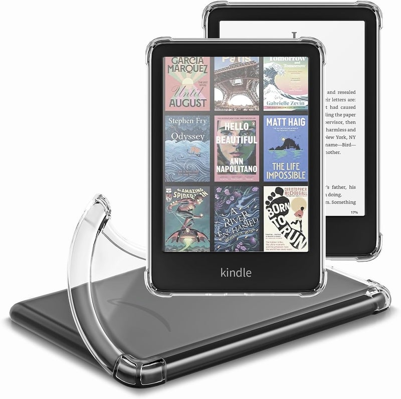 حافظة شفافة من لجهاز Kindle Paperwhite الجديد بحجم 7 بوصات (الجيل الثاني عشر 2024) وKindle Colorsoft Signature Edition 2024 – غطاء ناعم وشفاف من مادة TPU، خفيف الوزن ومقاوم للخدوش. - Image 1