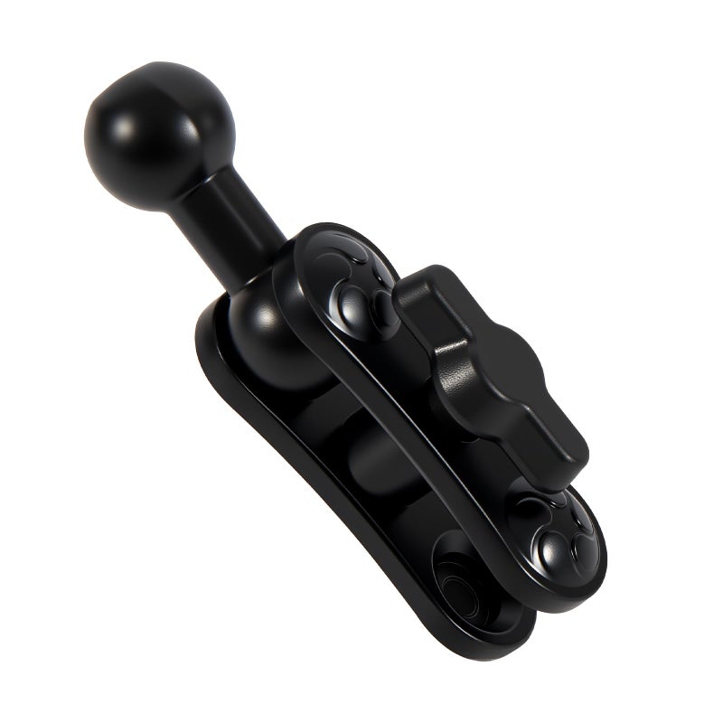 Cadbibe Aluminum 17mm/0.67" Ball Mount Extension Adapter, 360Â° Rotation Extension Rod for Car Phone Holder, Compatible with GPS Mount, 2.12 Inch Double Socket Arm with 1.69 Inch Ball Adapter, Black - Image 1