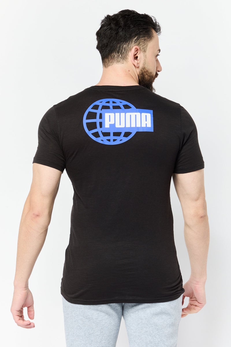 PUMA Men Sportswear Fit Short Sleeves Training T-Shirt, Black - Image 3