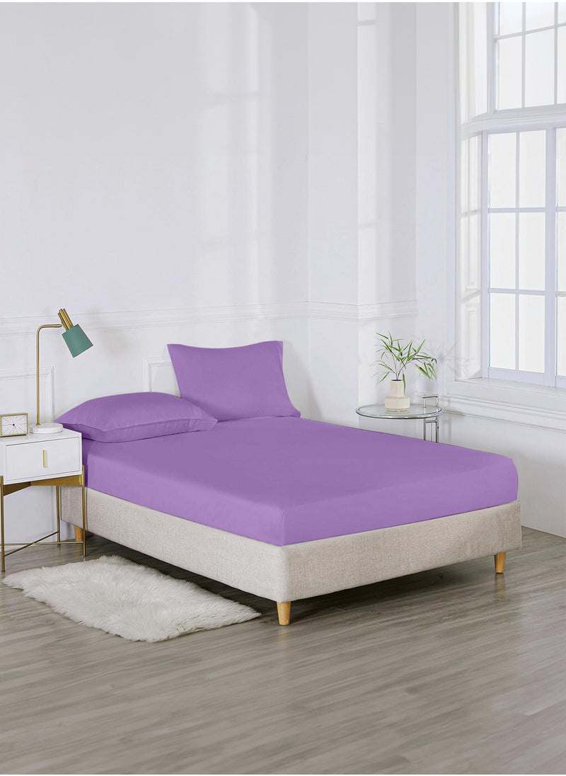 Single Plain Fitted Sheet with 1 Pillow Case 90 x 190 Cm Lavender - pzsku/Z929CC77958442C3AD869Z/45/_/1726138565/bfd17655-23c1-413e-af2e-145df8c3213b