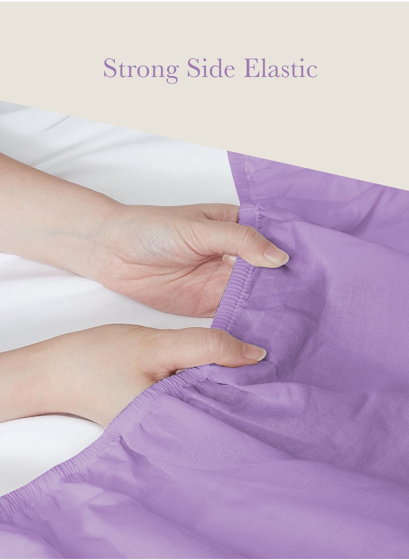 Single Plain Fitted Sheet with 1 Pillow Case 90 x 190 Cm Lavender - pzsku/Z929CC77958442C3AD869Z/45/_/1726138570/a1e41397-0b6f-4b6f-a70b-76892ebc2d54