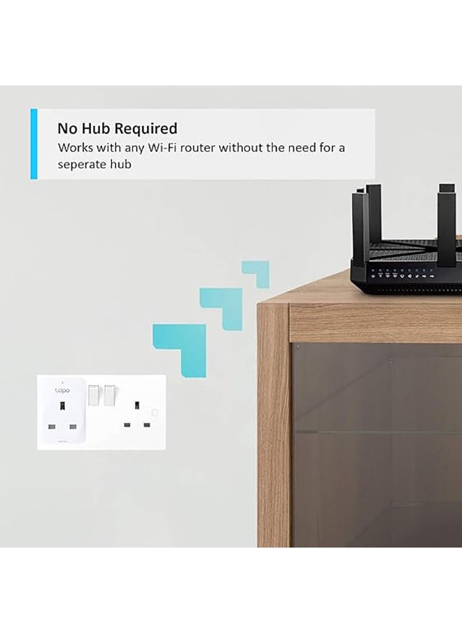tapo - Smart Plug Wi-Fi Outlet, Works With Amazon Alexa (Echo And Echo Dot), Google Home, Wireless Smart Socket, Device Sharing, Without Energy Monitoring, No Hub Required (Tapo P100) - Image 1