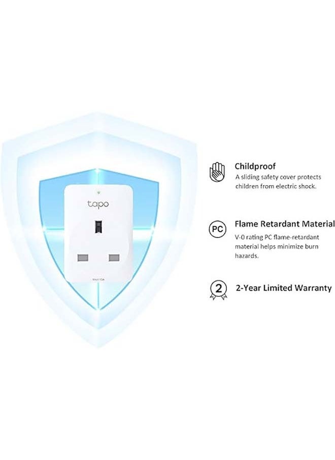 tapo - Smart Plug Wi-Fi Outlet, Works With Amazon Alexa (Echo And Echo Dot), Google Home, Wireless Smart Socket, Device Sharing, Without Energy Monitoring, No Hub Required (Tapo P100) - Image 1