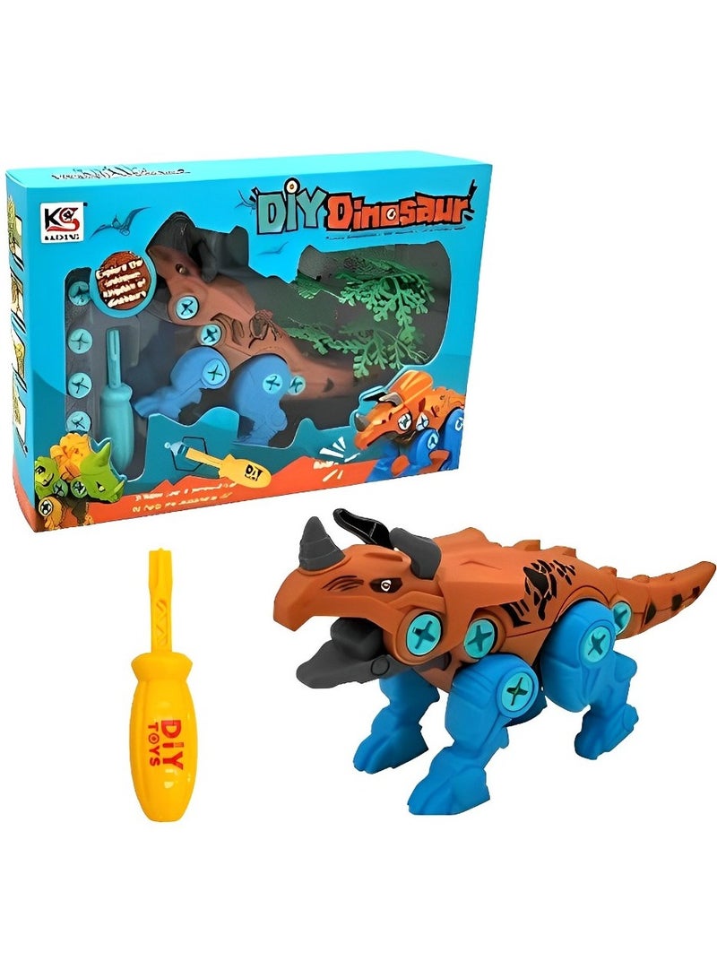 Dinosaur Construction Montessori Early Learning Toys Kit Design for Can Take Apart and Assembled with Realistic Simulation Design, Come with Screwdriver and Triceratops Dinosaur Assembly, Amazing Gift - Image 2