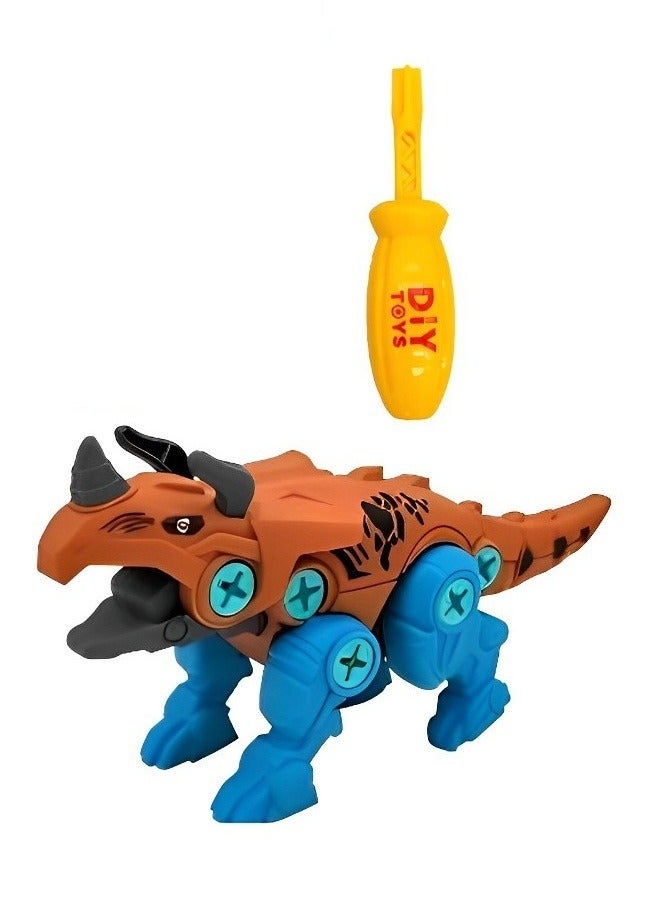 Dinosaur Construction Montessori Early Learning Toys Kit Design for Can Take Apart and Assembled with Realistic Simulation Design, Come with Screwdriver and Triceratops Dinosaur Assembly, Amazing Gift - Image 1