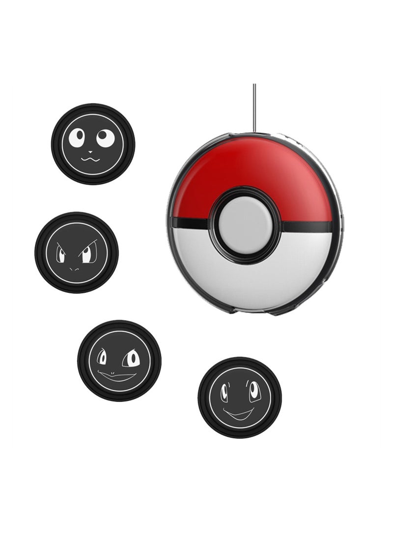 Excefore Protective Case for Pokémon GO Plus + 2023, Transparent Hard PC Shockproof Crystal Cover Case for Poke Ball Go Plus with Button Caps and Wrist Strap, and Assistive Pick - 1 Pack - Image 1