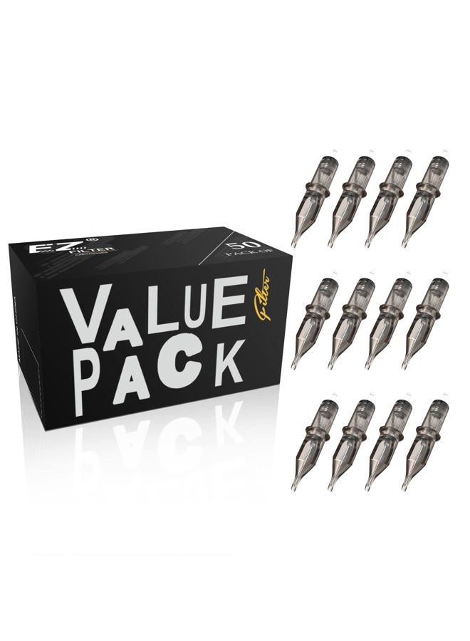 EZTAT2 EZ 50Pcs Tattoo Cartridge Needles Mixed #12 Standard Round Liner Assorted 3RL 5RL 7RL 9RL 11RL Rotary Tattoo Machine Supply - Image 1