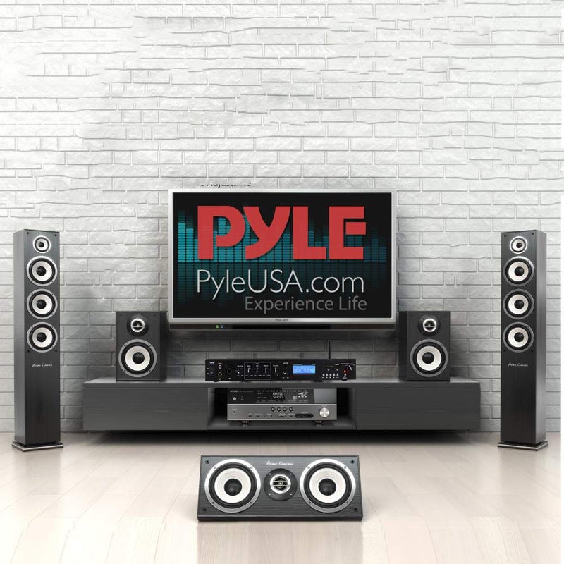 Pyle Rack Mount Studio Pre-Amplifier - Audio Receiver System w/ Digital LCD Display Bluetooth FM Radio Recording Mode Remote Control USB Flash or SD Card Reader Input and Output Jack - PPRE70BT - Image 5