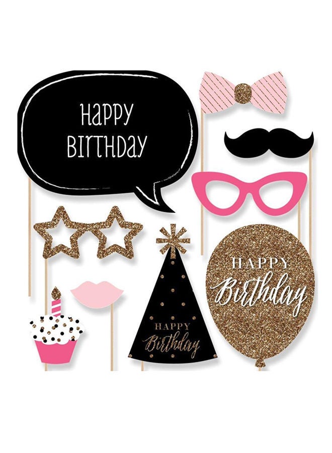 NIBEMINENT 20-Piece Happy Birthday Photo Booth Props - Image 2