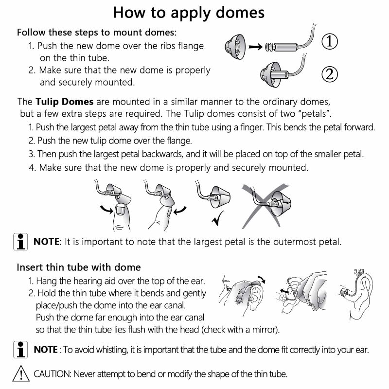 MicroEar Hearing aid Tulip Domes for Resound Sure fit Standard Receiver BTE Hearing Amplifier Replacement Semi Open Earbuds with Carry Case (20pcs Pack) - Image 5