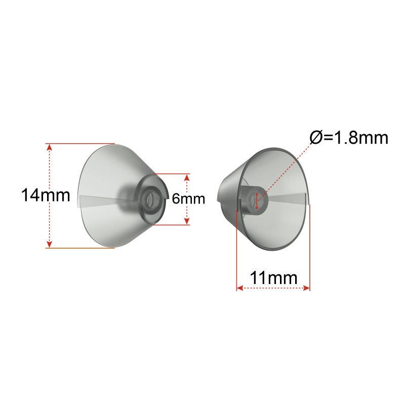 MicroEar Hearing aid Tulip Domes for Resound Sure fit Standard Receiver BTE Hearing Amplifier Replacement Semi Open Earbuds with Carry Case (20pcs Pack) - Image 3