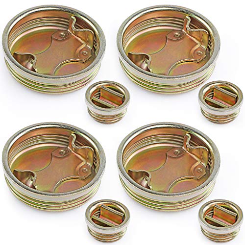 Sanbege Drum Bung Plug, 2" and 3/4" Steel Bung Cap for 55 Gallon Barrels, Drums, Pack of 8 - Image 1