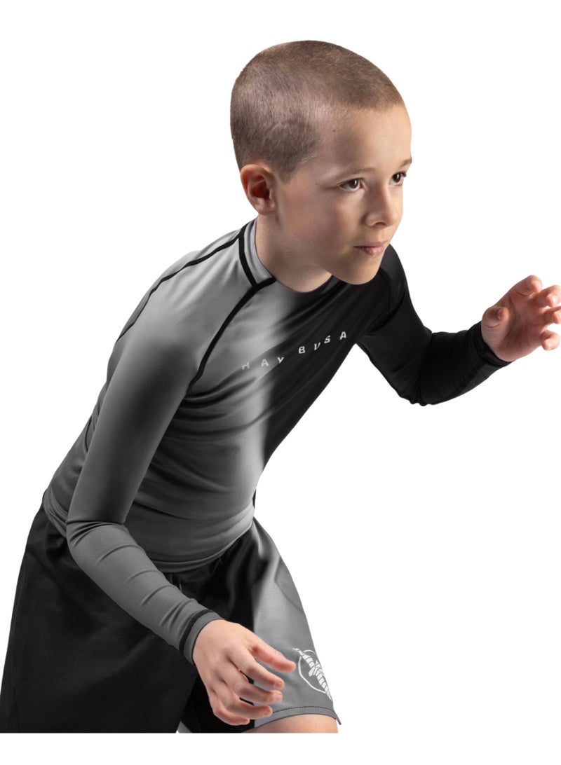 HAYABUSA Youth Longsleeve Rashguard – Black | Kids Compression Top - Image 5