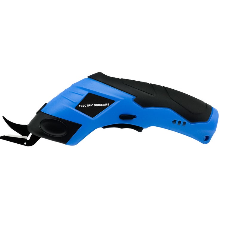Electric Cloth Cutter: 2 Blade Heads Plastic Box, Reinforced Drop-Resistant Housing, Ergonomic Effort-Saving Handle - High-Strength Wear-Resistant Alloy Steel Blade, Push Button Anti-Accidental Start, - Image 2