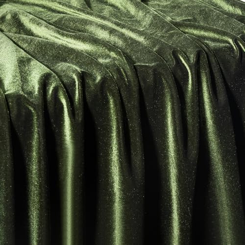 MaiMaiSuan Dark Olive Green Velvet Fabric, 60" Wide Soft Stretchy Velvet Material, 5 Yards Velvet Fabric by The Yard for Upholstery Sofa Chair Cover DIY Sewing Costume Craft Curtain - Image 4