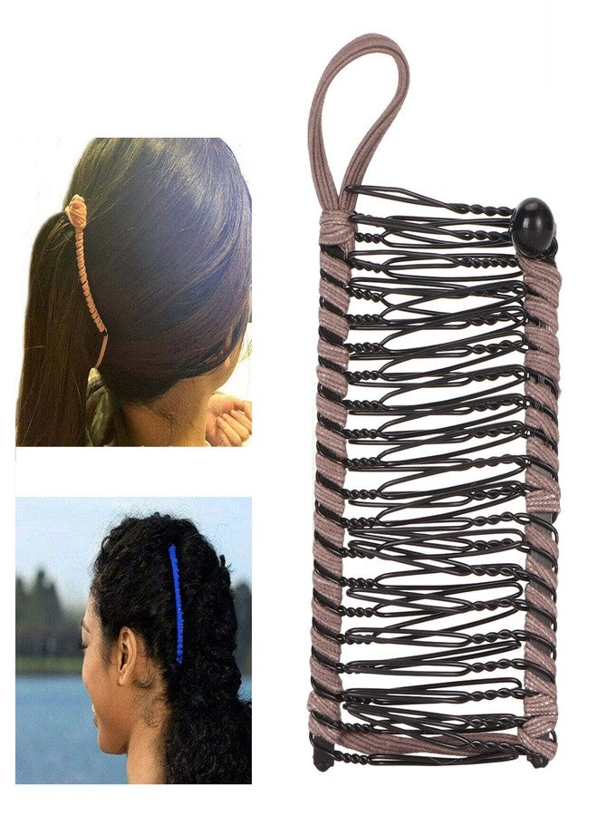Cryfokt 2PCS Banana Hair Clips, Large Double Vintage Clincher Combs Tool for ThickWavy Curly Hair, No Crease All Day Hold Hair Clips for Curly Thick Wavy Curly Hair Ponytail (Grey) - Image 2
