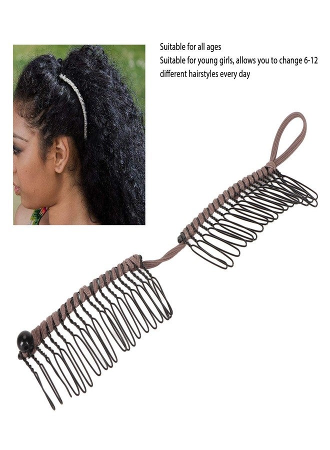 Cryfokt 2PCS Banana Hair Clips, Large Double Vintage Clincher Combs Tool for ThickWavy Curly Hair, No Crease All Day Hold Hair Clips for Curly Thick Wavy Curly Hair Ponytail (Grey) - Image 4