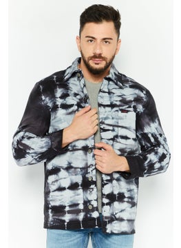 Wrangler Men Tie Dye Long Sleeve Denim Jacket, Multicolor  - Image 1