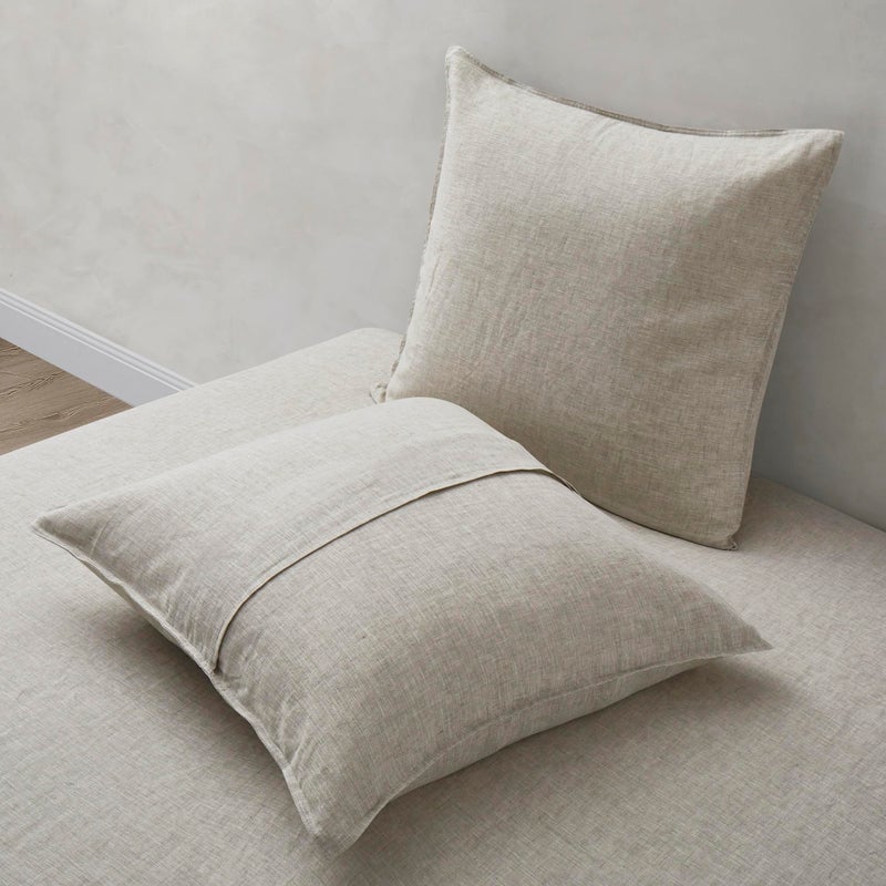ATLINIA 100% Linen Pillowcases Set of 2, Euro Size 26" x 26" Pillow Case, Linen Pillow Sham - Image 2