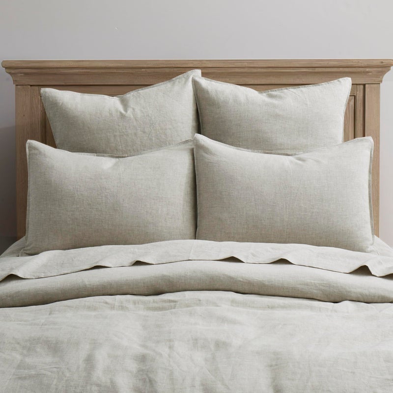 ATLINIA 100% Linen Pillowcases Set of 2, Euro Size 26" x 26" Pillow Case, Linen Pillow Sham - Image 5