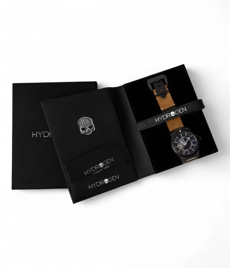 Hydrogen Watch Brown/Black Automatic Vento All Black Nato Watch  | Best Price UAE
