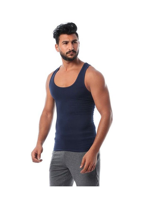 DICE 3-Piece Cotton Sleeveless Undershirt Set Navy/Grey/Black  - Image 2
