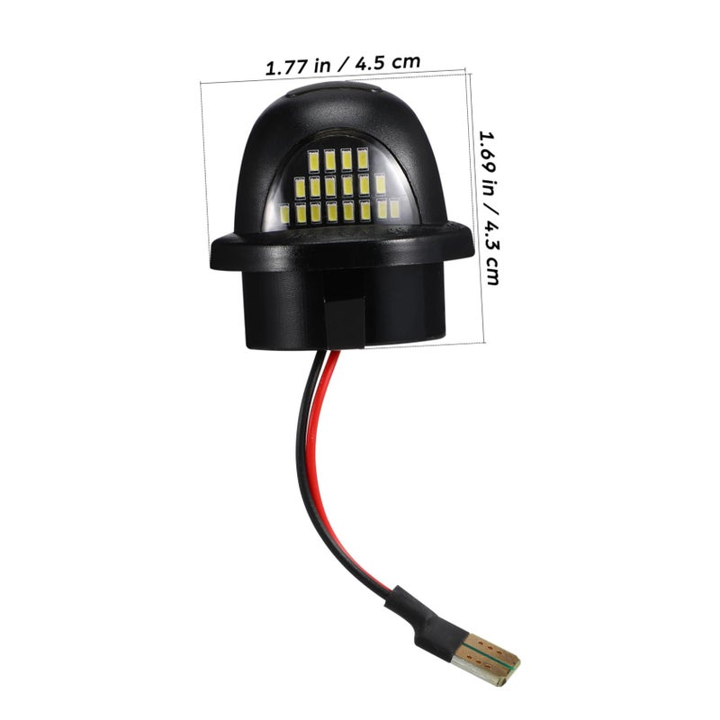 قطعتان من مصابيح لوحة الترخيص LED البيضاء سهلة التركيب تعزز السلامة والرؤية - Image 3
