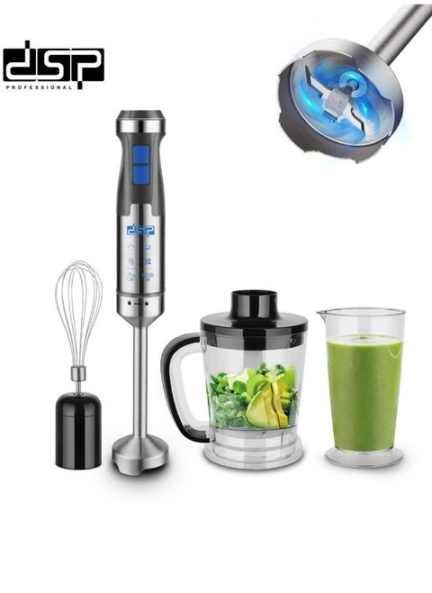 4 IN 1 Hand Blender,Immersion Blender Handheld for Kitchen,Emulsion Blender Handheld with Titanium Blades,1500W Electric Hand Mixer with BPA Free Attachments:Chopper Bowl,Whisk,Measuring Cup,KM1172