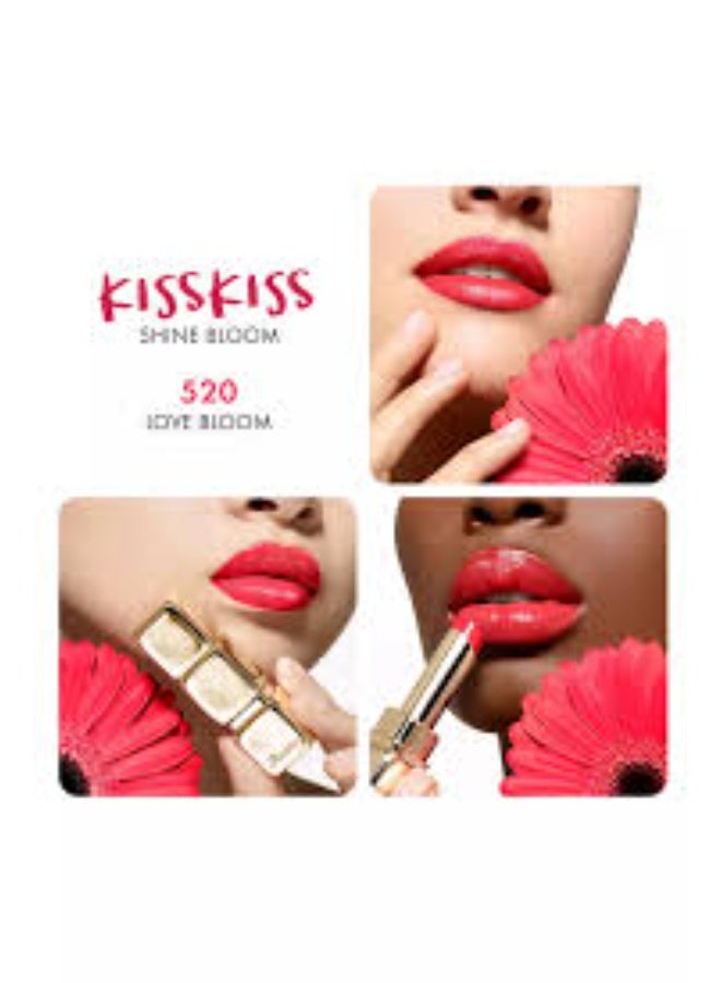 Guerlain KissKiss Shine Bloom Plumping Shine Lip Color 520 Love Bloom 3.2g - Image 2