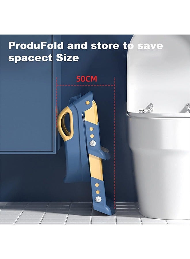 Potty Training Seat with Step Stool, 2 in 1 Trainer Toilet with PVC Cushion, Adjustable Height Toilet Training Seat, Children's Toilet for Most Standard Toilets - Image 2