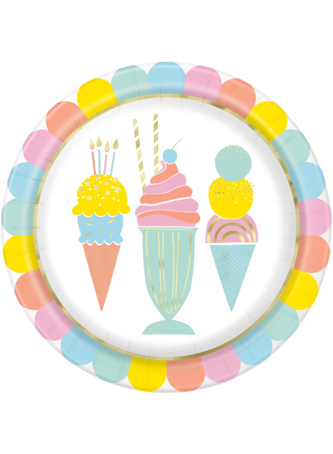 Unique Pastel Ice Cream Plates - Image 1