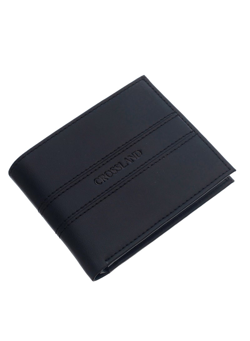 CROSSLAND Men's Genuine Leather Billfold Wallet - 8 Card Slots - RFID Blocking - Image 1