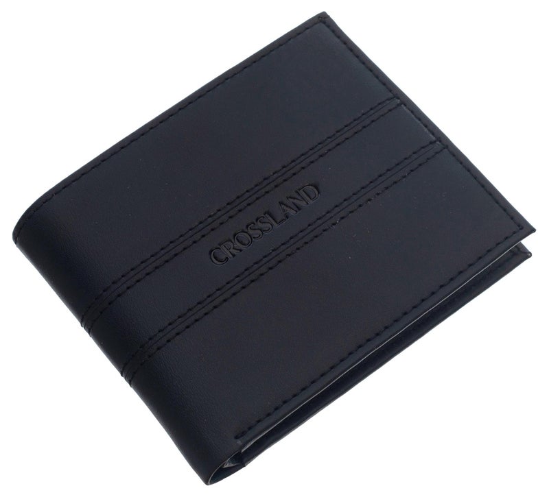 CROSSLAND Men's Genuine Leather Billfold Wallet - 8 Card Slots - RFID Blocking - Image 1