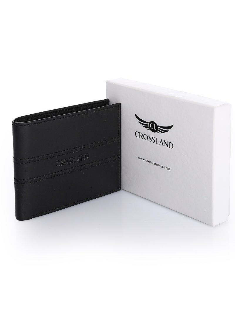 Crossland CROSSLAND Men's Genuine Leather Billfold Wallet - 8 Card Slots - RFID Blocking  - Image 1
