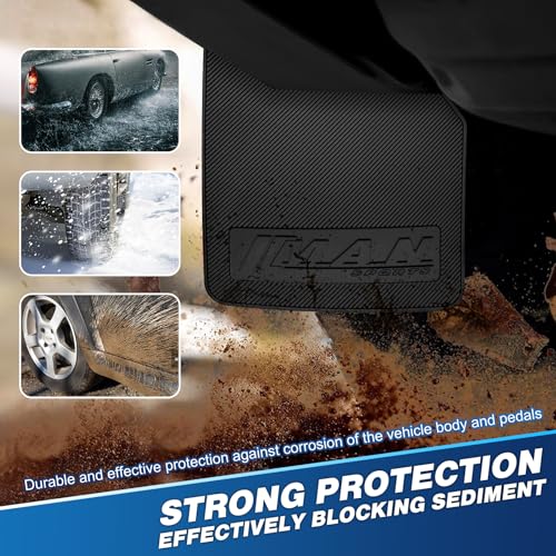 QUYDDC 4 Pcs Universal Black Soft Rubber Mud Flaps - Prevent Mud Splashes, Enhance Appearance, Easy Install, Waterproof & Scratch Resistant - Ideal for Sedan SUV and Urban/Suburban Cars -MAN - Image 3