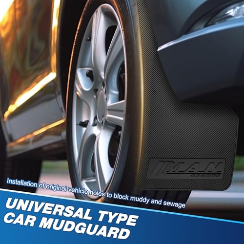 QUYDDC 4 Pcs Universal Black Soft Rubber Mud Flaps - Prevent Mud Splashes, Enhance Appearance, Easy Install, Waterproof & Scratch Resistant - Ideal for Sedan SUV and Urban/Suburban Cars -MAN - Image 2